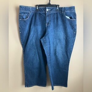 Lane Bryant Genius Fit Capri Jeans - Dark Blue